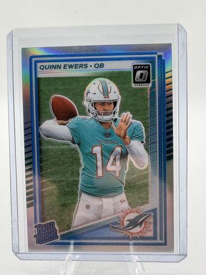 2025 Panini Donruss Optic Quinn Ewers Card Rookie Silver Prizm / Holo Rookie