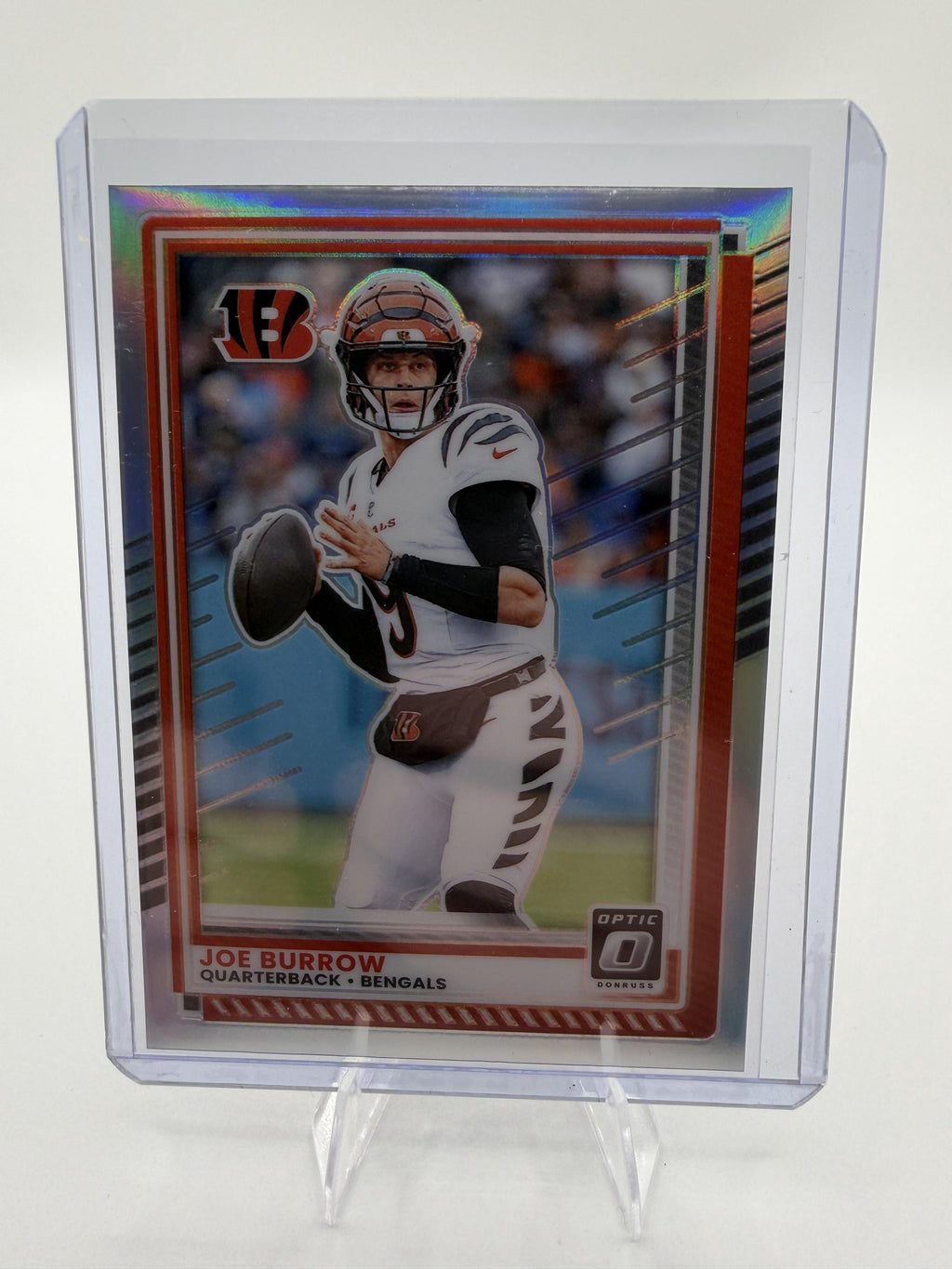 2025 Donruss Optic Joe Burrow Silver Prizm Bengals Card #1