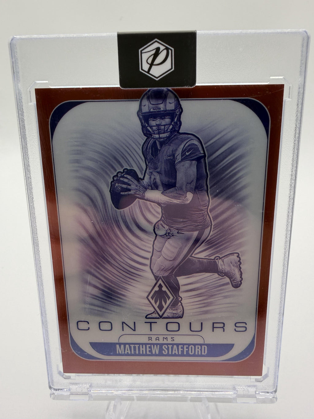 2025 Panini Phoenix Matthew Stafford Rams #19 Contours Red Pandora /249 Card