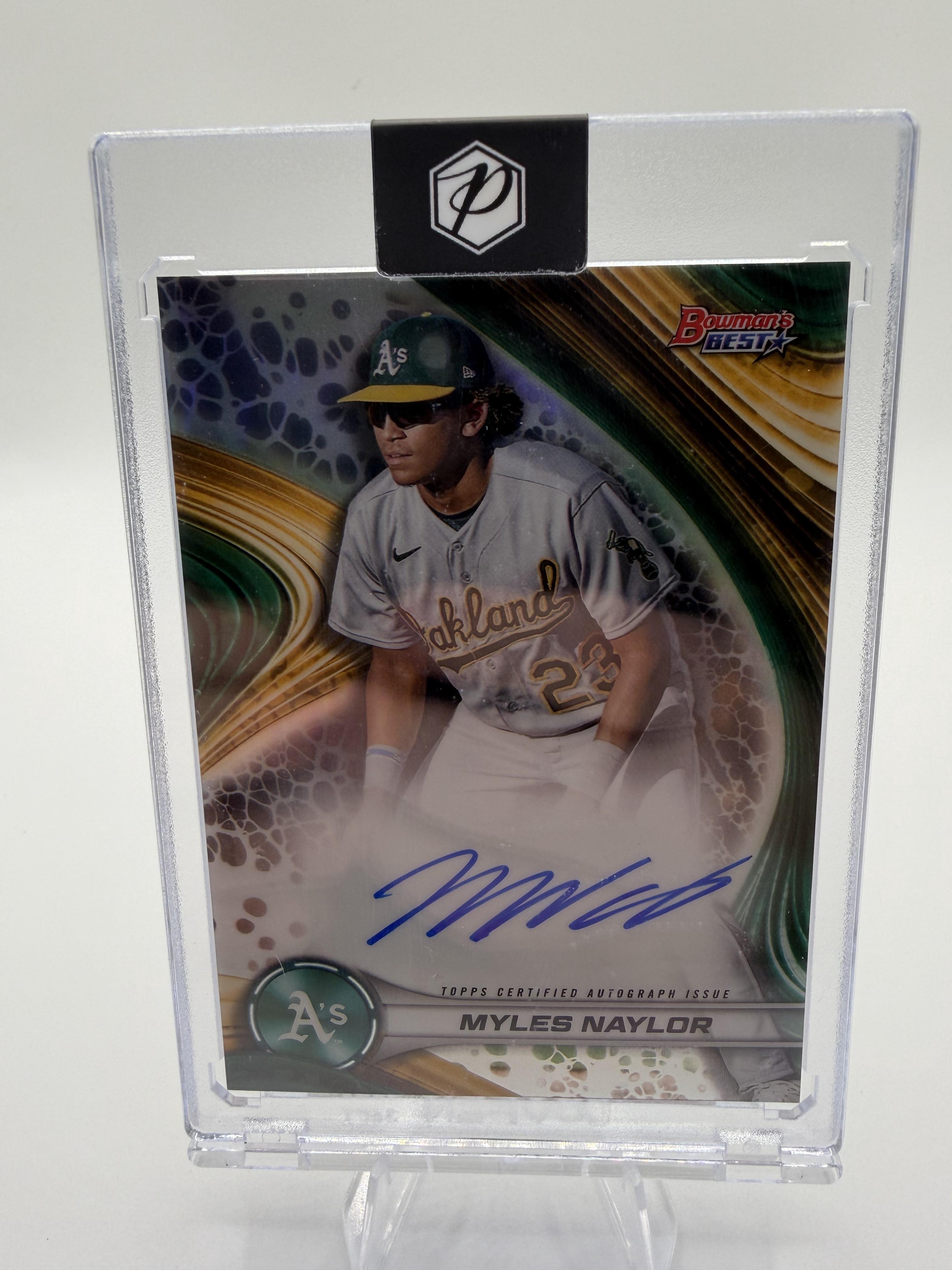 2024 Bowman's Best Myles Naylor Athletics B24-MN On-Card Autograph Card