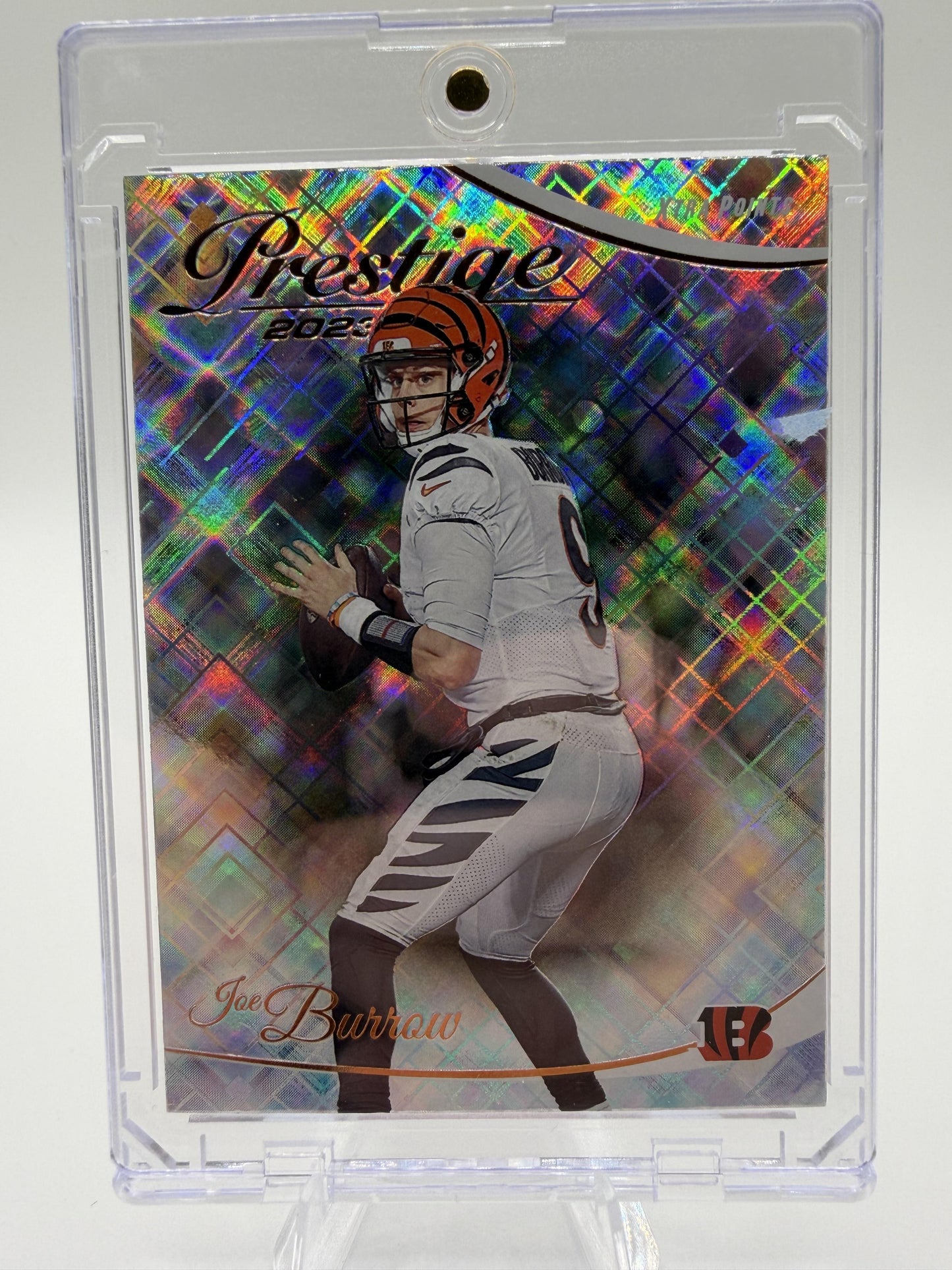 2023 Panini Prestige Joe Burrow Xtra Points Diamond With Case Card #61