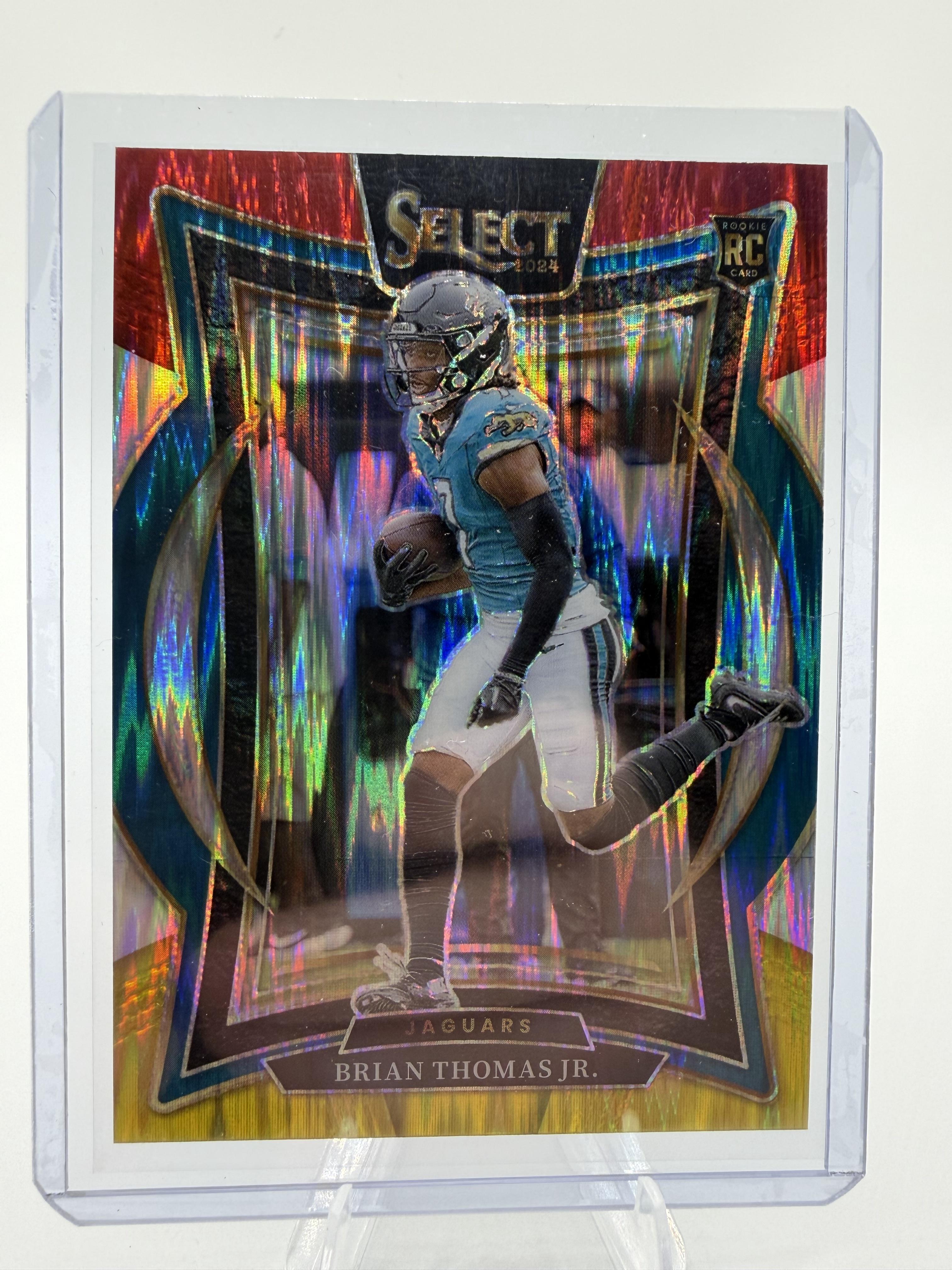 2024 Panini Select Brian Thomas Jr. Concourse RSY Shock Prizm RC Card #91