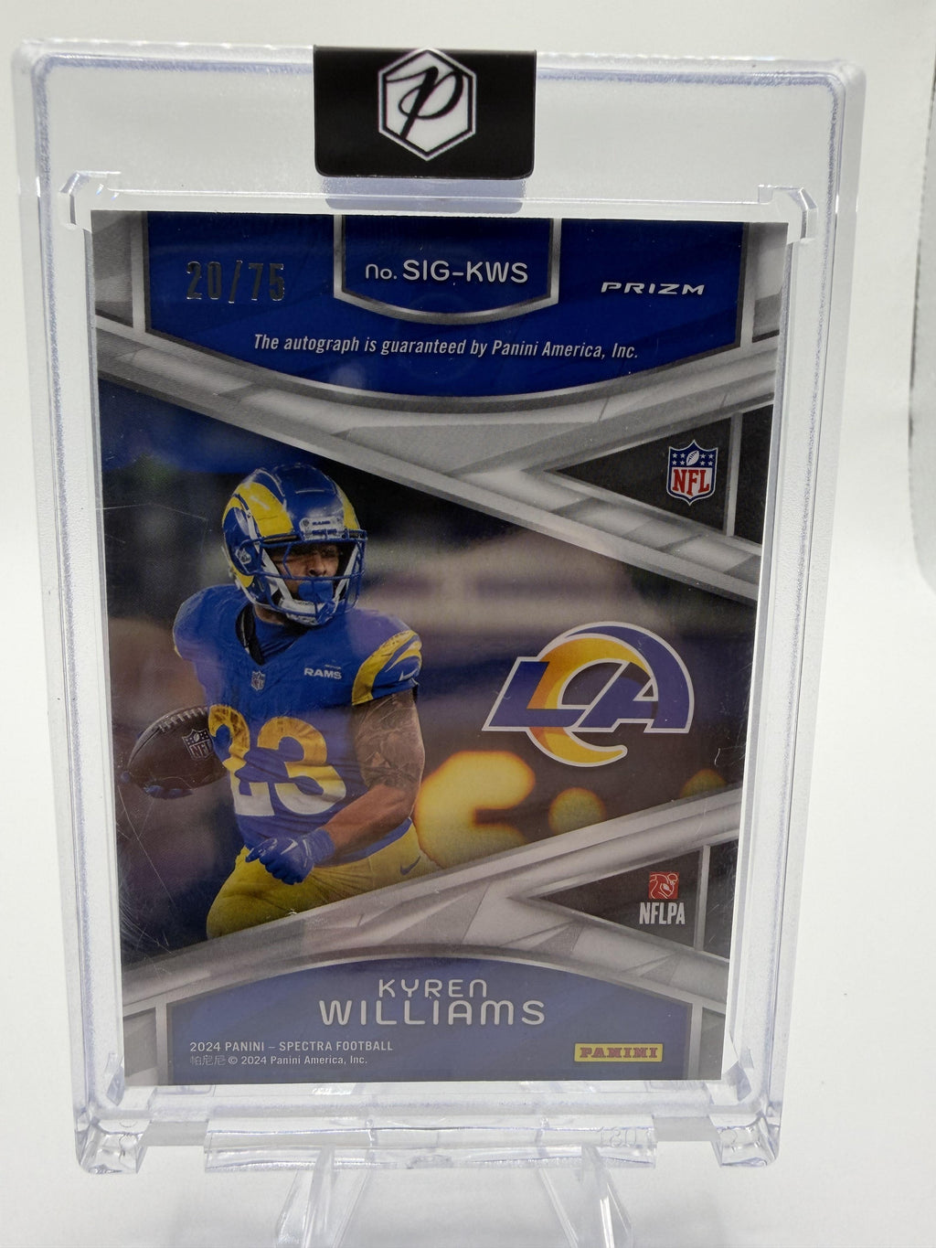 2024 Panini Spectra Kyren Williams Auto /75 Rams Signed Card SIG-KWS