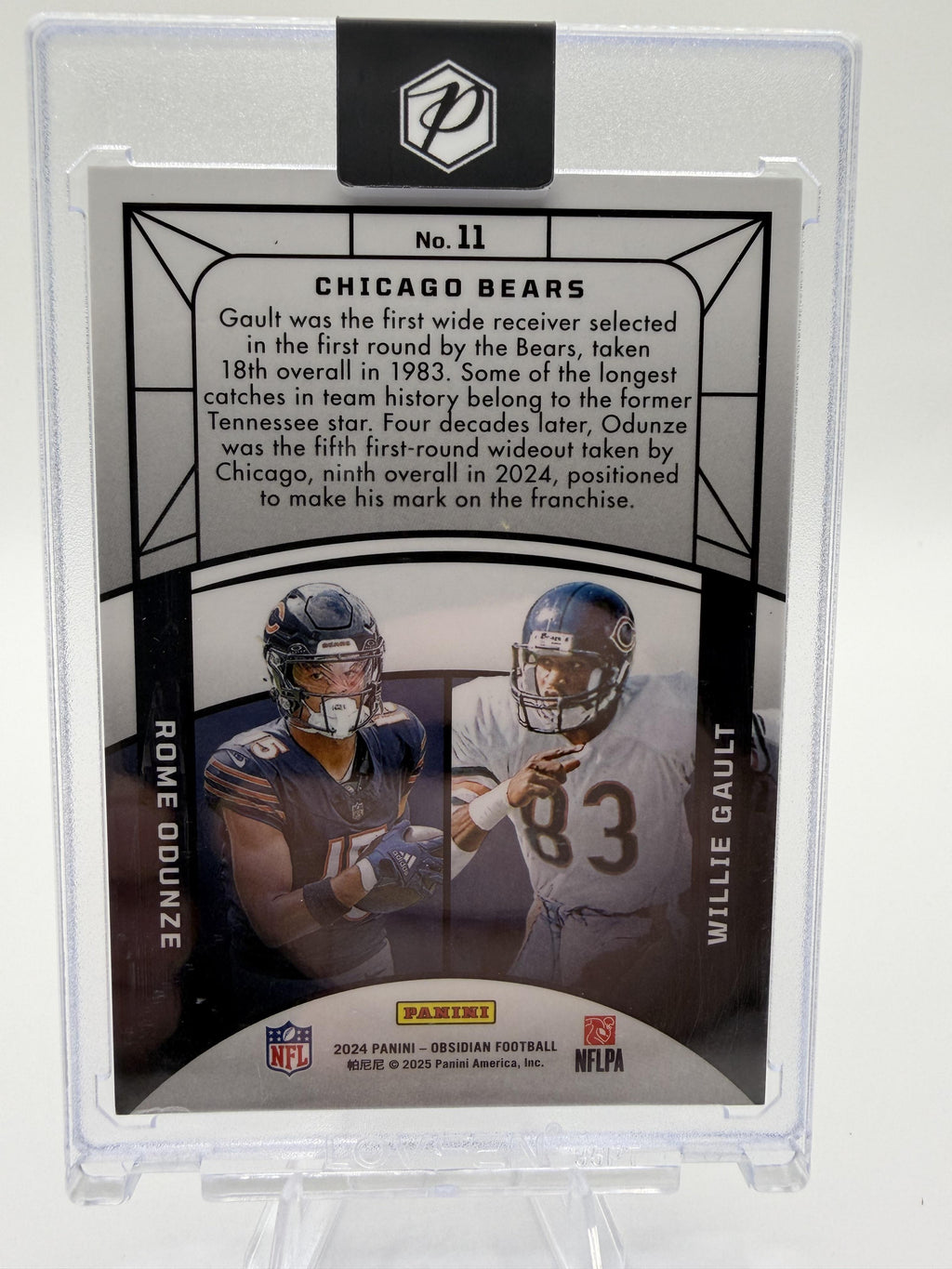 2024 Panini Obsidian Eclipsing Legends Rome Odunze Willie Gault Card #11