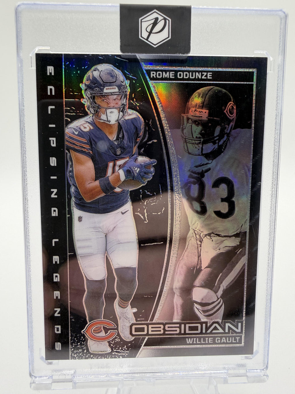2024 Panini Obsidian Eclipsing Legends Rome Odunze Willie Gault Card #11