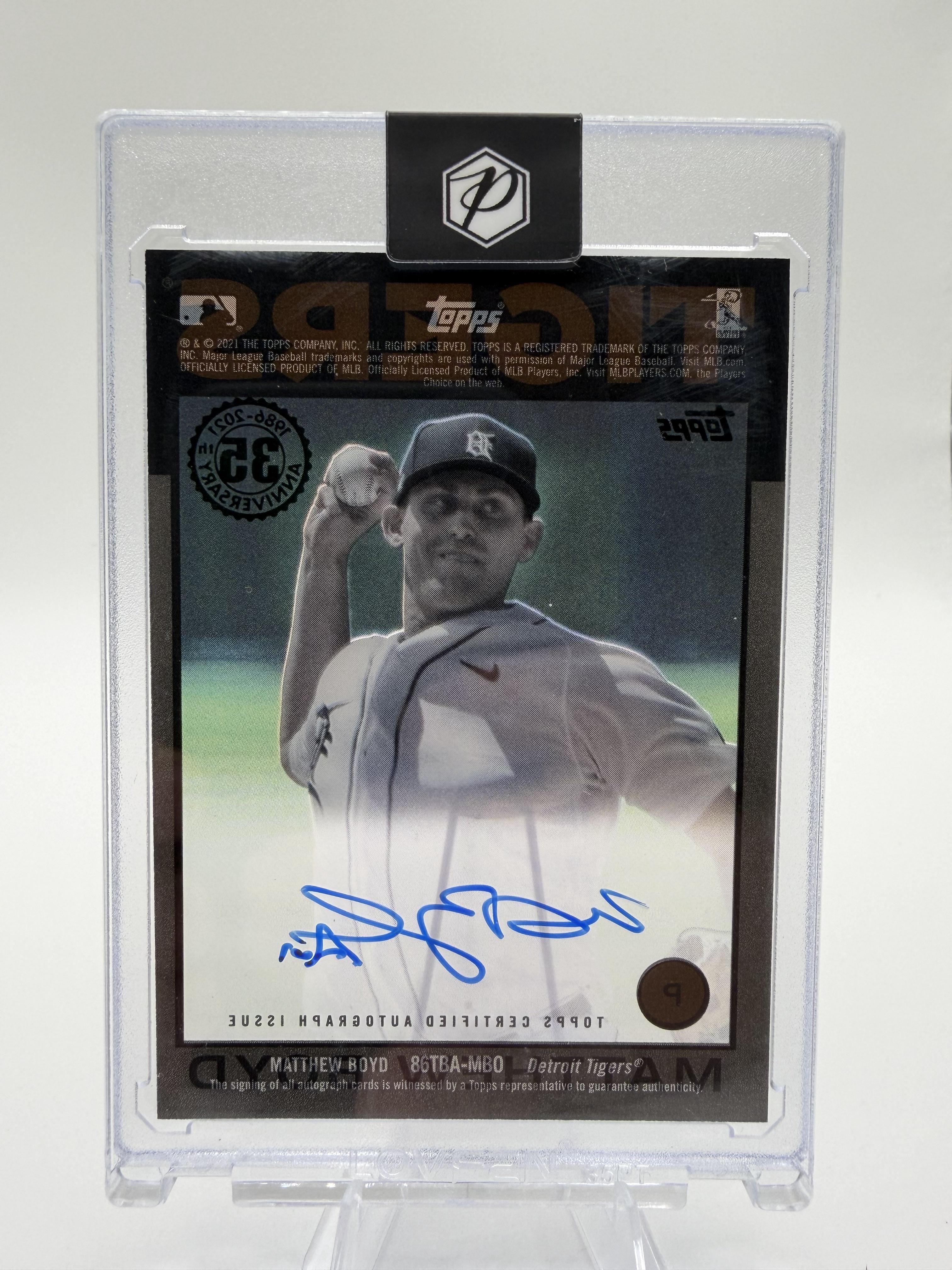 2021 Topps 1986 35th Anniversary Matthew Boyd Auto Detroit Tigers Card