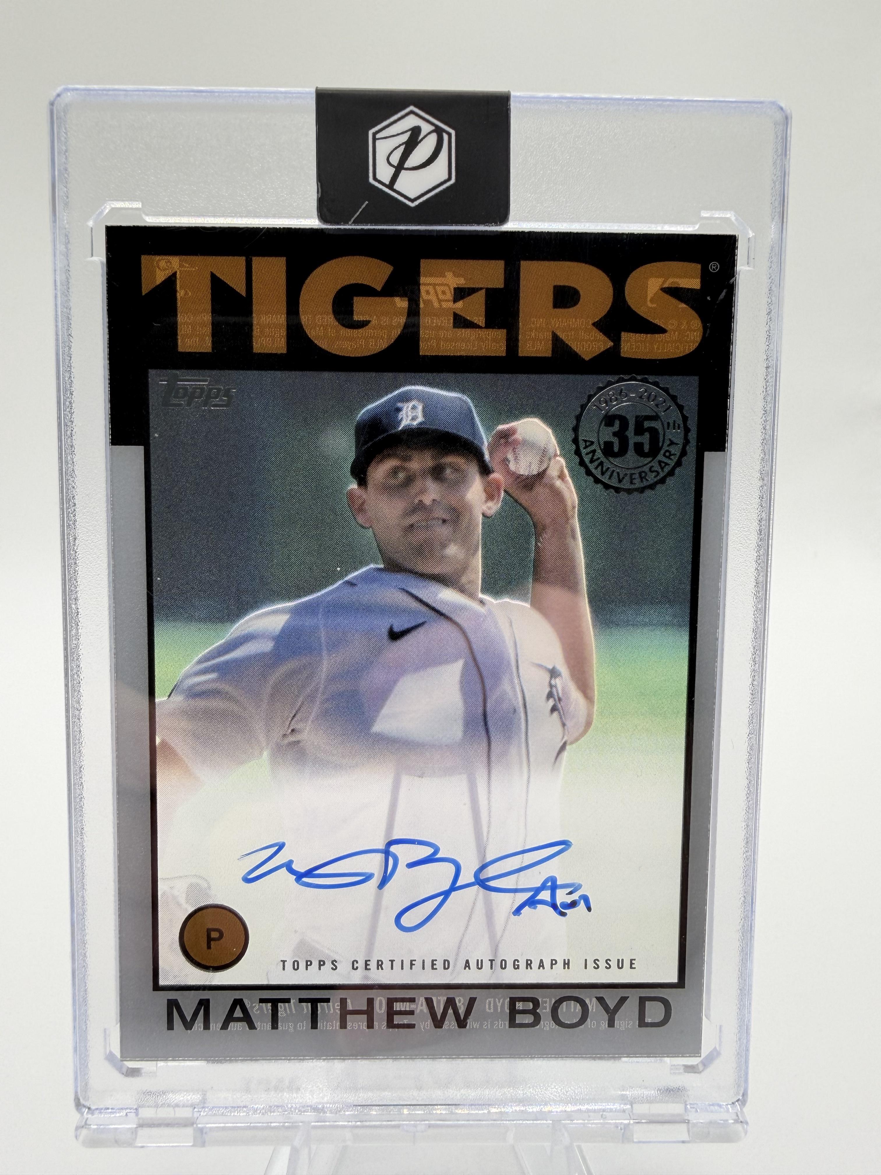 2021 Topps 1986 35th Anniversary Matthew Boyd Auto Detroit Tigers Card