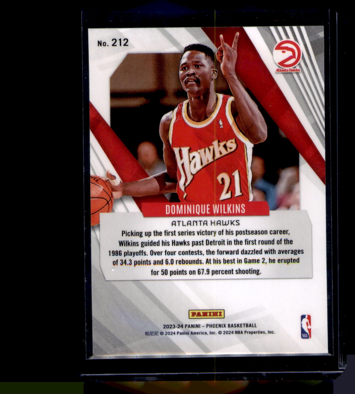 2023-24 Panini Phoenix Dominique Wilkins Atlanta Hawks #212