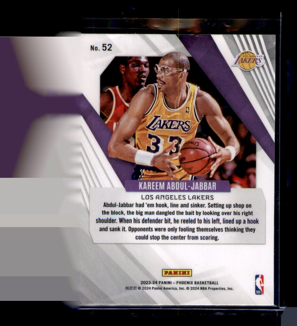 2023-24 Panini Phoenix Kareem Abdul-Jabbar Teal Lazer #52 Lakers HOF