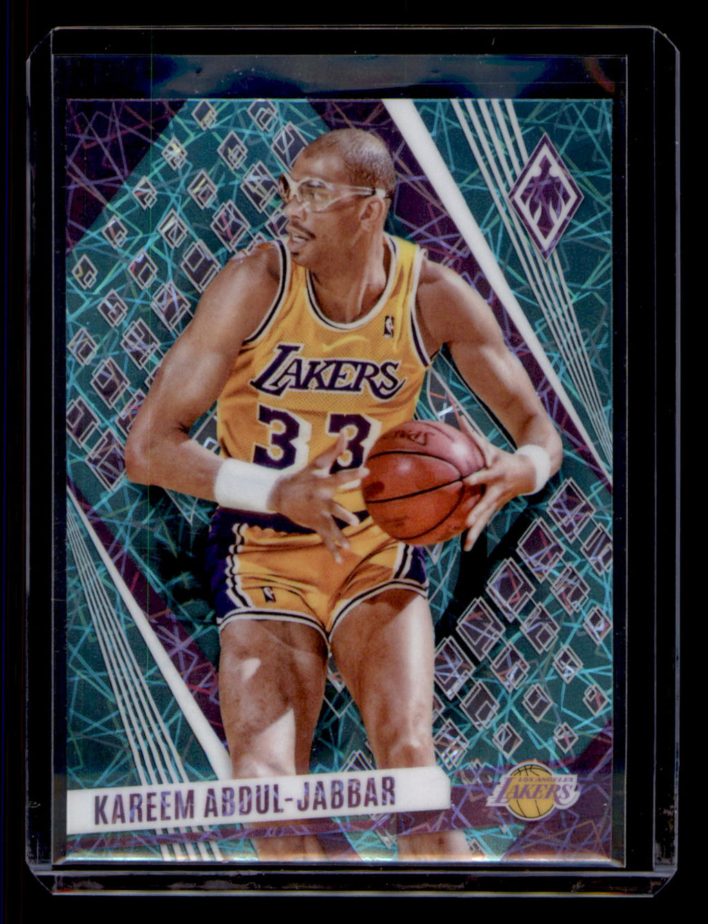 2023-24 Panini Phoenix Kareem Abdul-Jabbar Teal Lazer #52 Lakers HOF