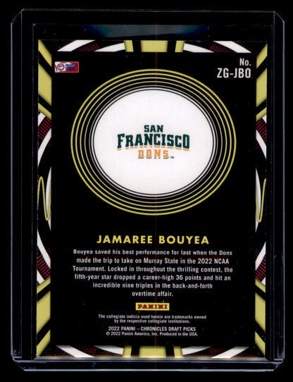 2022 Panini Chronicles Draft Picks Jamaree Bouyea Gamma Rays #ZG-JBO RC Dons