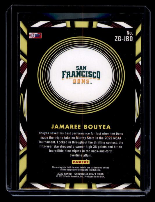 2022 Panini Chronicles Draft Picks Jamaree Bouyea Gamma Rays #ZG-JBO RC Dons