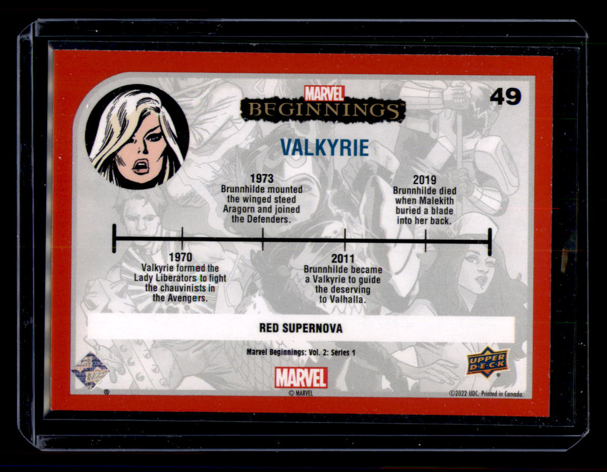 2023 UD Marvel Beginnings Vol 2 Valkyrie Red Supernova Parallel #49 Thor