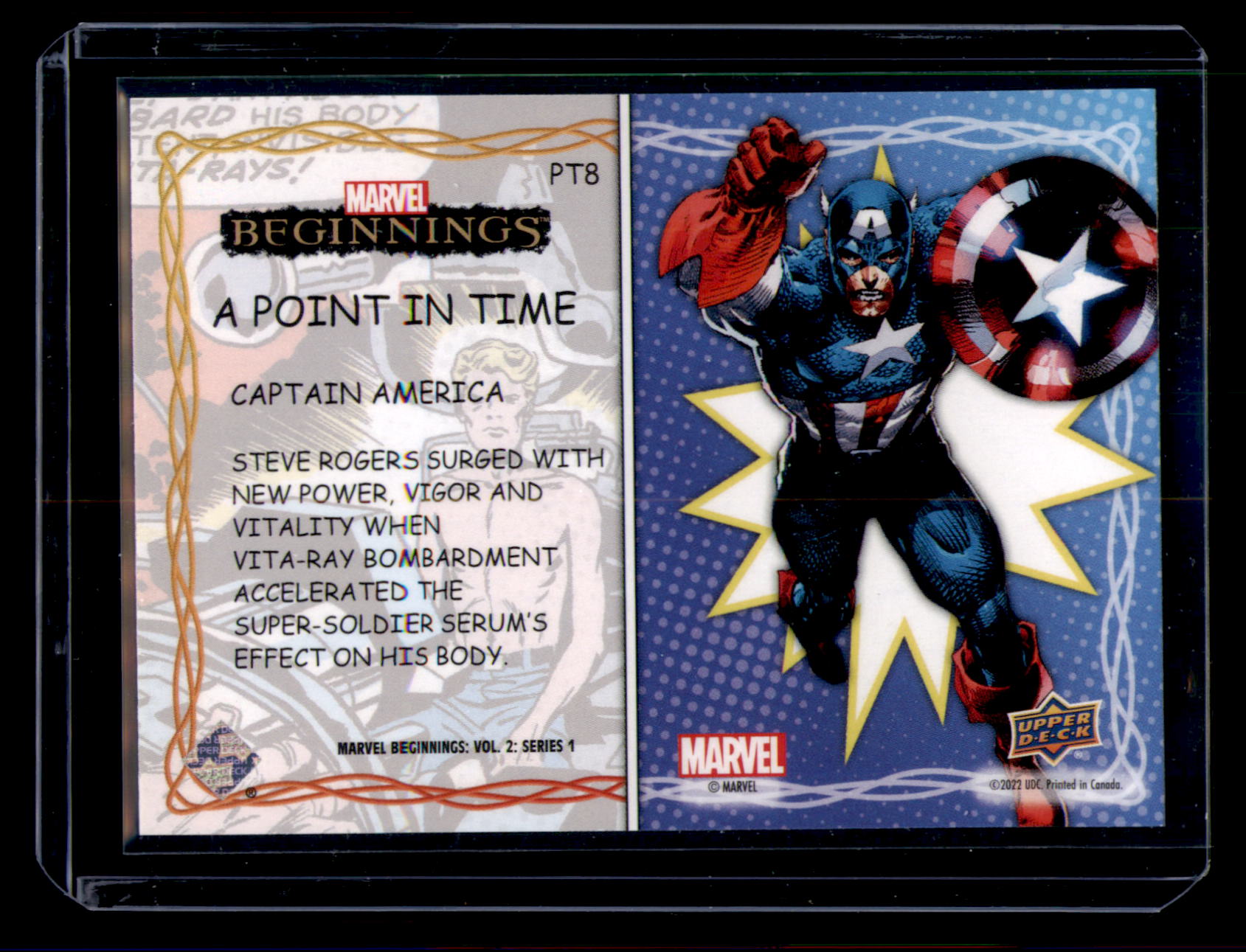 2023 Upper Deck Marvel Beginnings Vol 2 Captain America PT8 Point in Time
