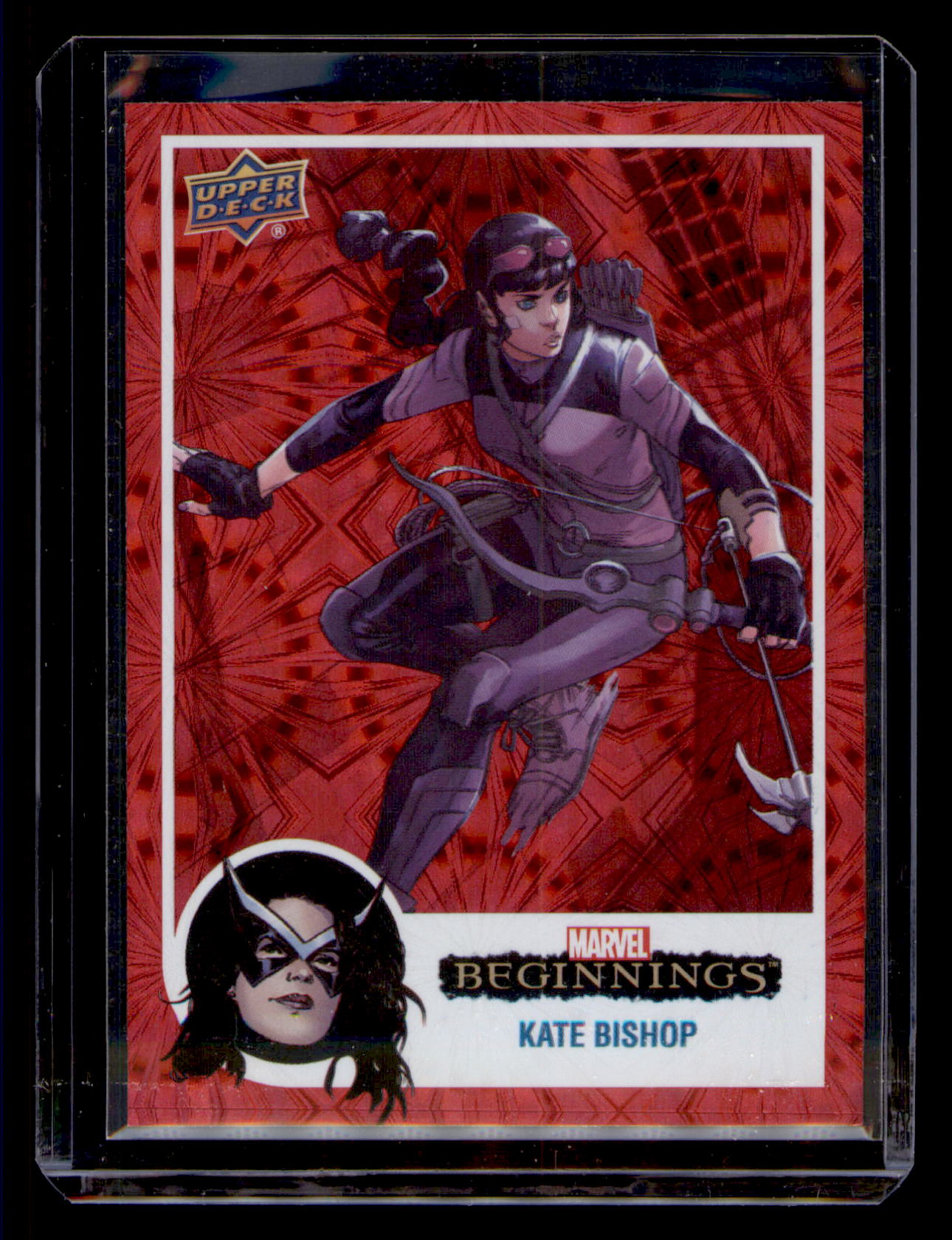 2023 UD Marvel Beginnings Vol 2 Kate Bishop Red Supernova Parallel #148 Hawkeye