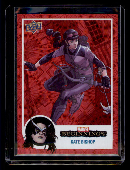 2023 UD Marvel Beginnings Vol 2 Kate Bishop Red Supernova Parallel #148 Hawkeye