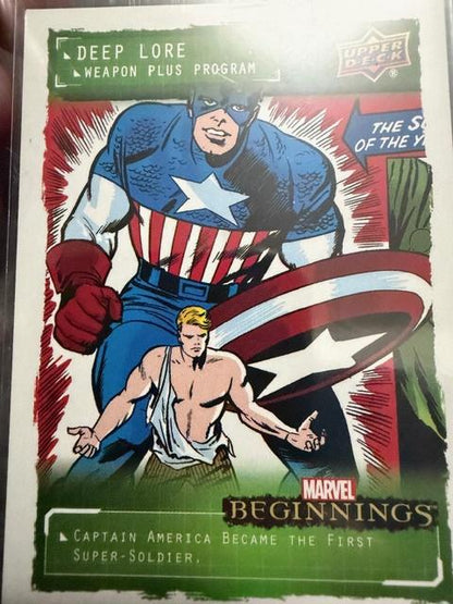 2023 Upper Deck Marvel Beginnings Vol 2 Captain America Deep Lore Insert DLWP1