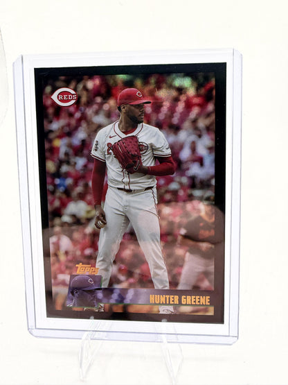 2025 Topps Archives Hunter Greene #197 Card Cincinnati Reds Black Border