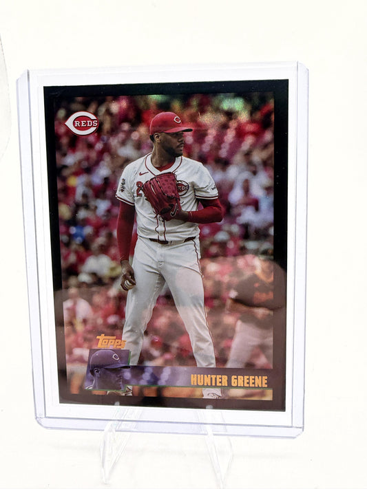 2025 Topps Archives Hunter Greene #197 Card Cincinnati Reds Black Border
