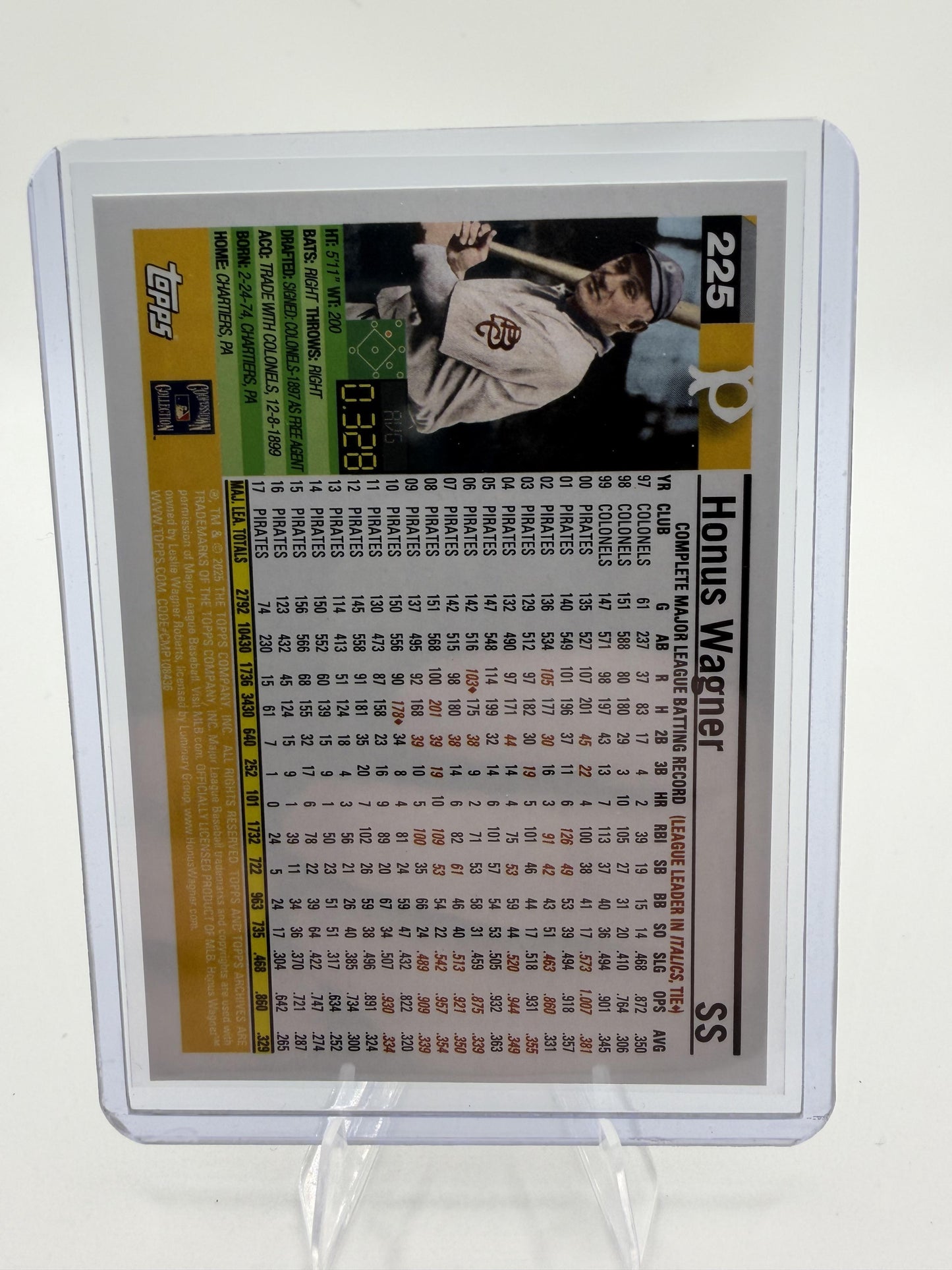 2025 Topps Archives Honus Wagner 2005 Design Pirates Card #225 Base