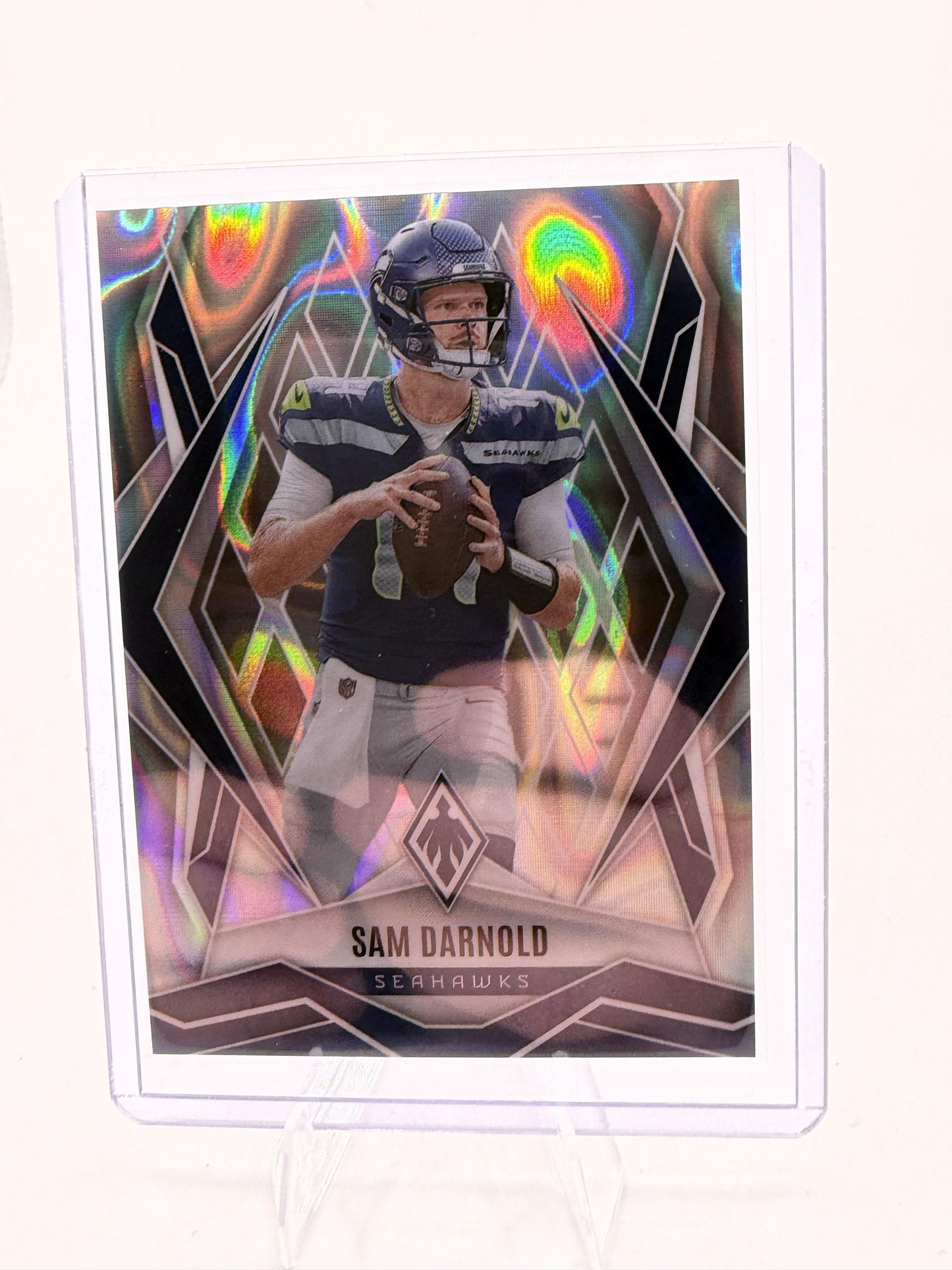 2025 Panini Phoenix Sam Darnold Silver Prizm #49 Seattle Seahawks QB Card