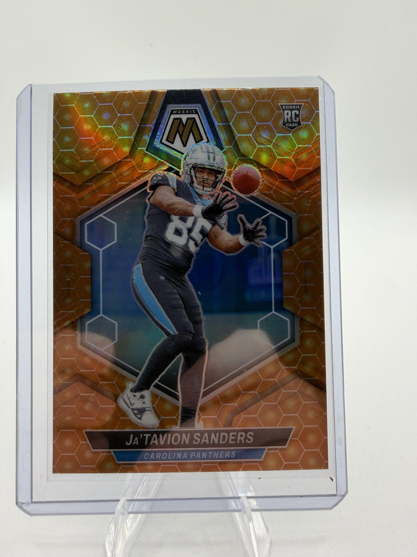 2024 Panini Mosaic Ja'Tavion Sanders Honeycomb Prizm #377 RC Panthers Card
