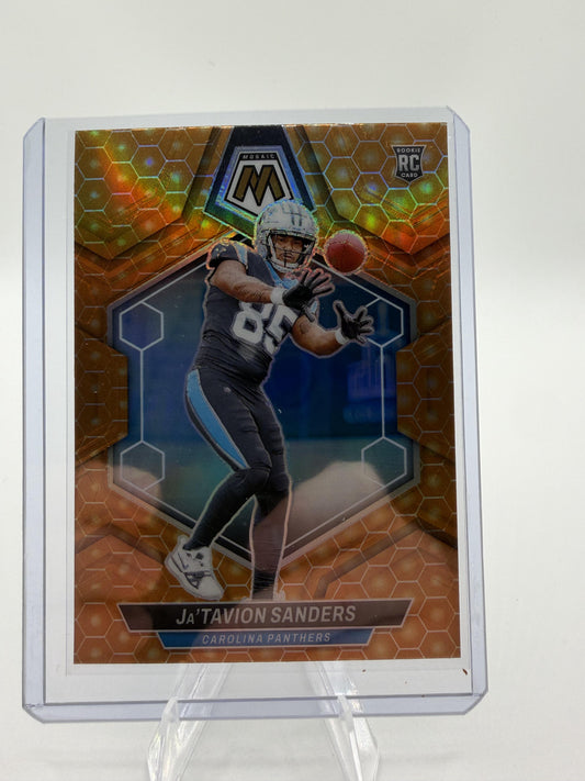 2024 Panini Mosaic Ja'Tavion Sanders Honeycomb Prizm #377 RC Panthers Card