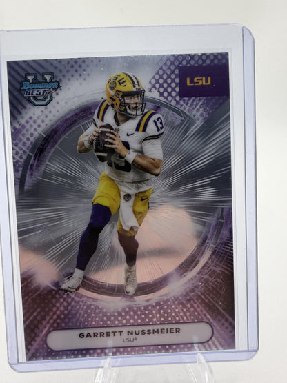 2025 Bowman University Best Garrett Nussmeier LSU Tigers RC Card #59