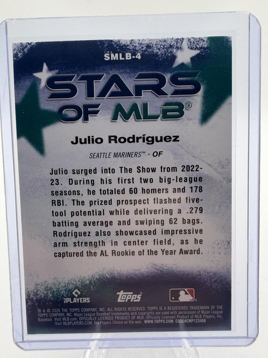 2026 Topps Stars of MLB Julio Rodriguez Card #SMLB-4 Mariners All-Star