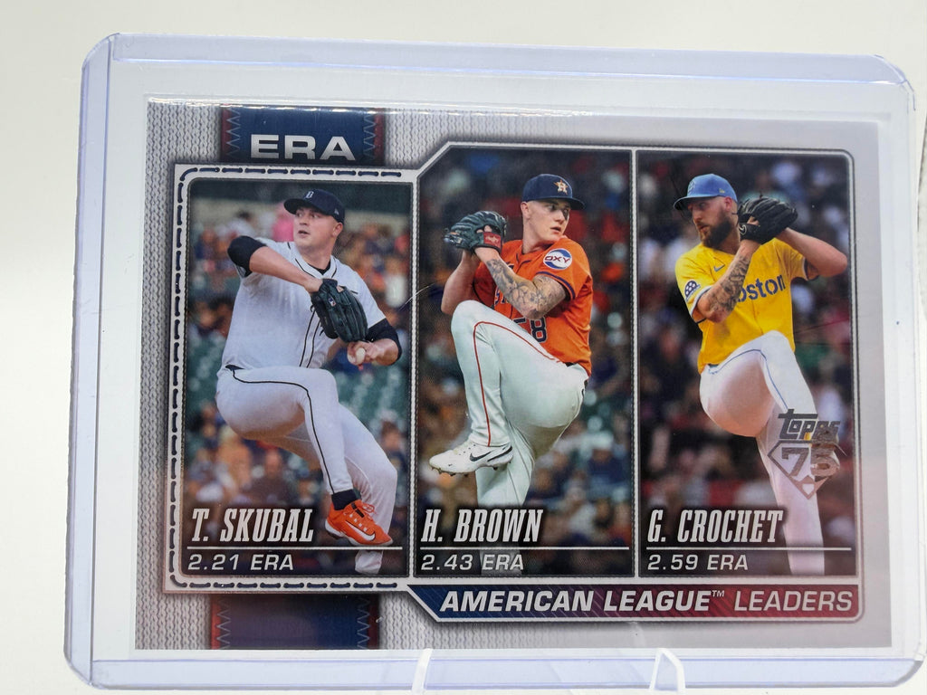 2025 Topps American League ERA Leaders #327 Skubal Brown Crochet Card 2026