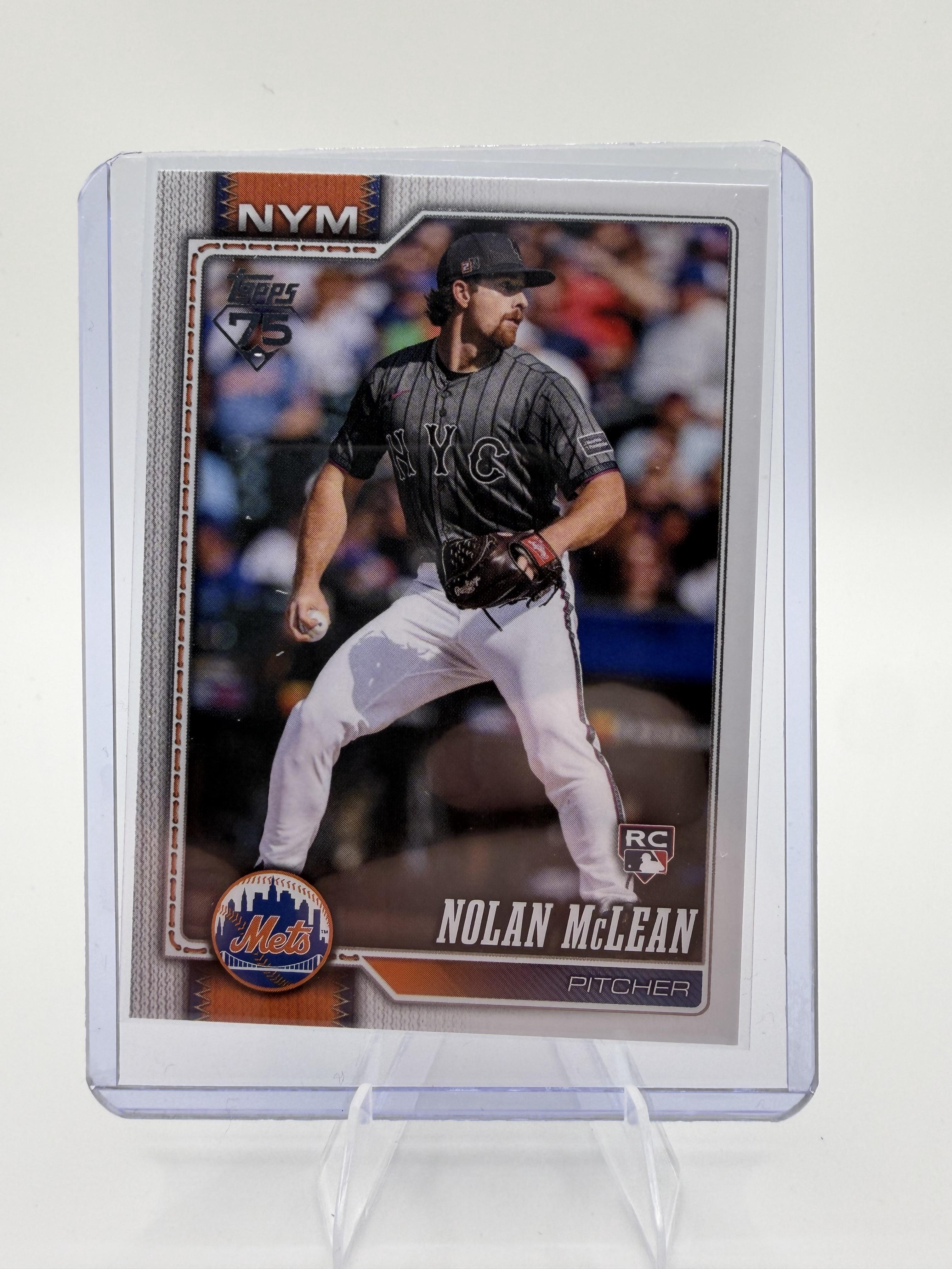 2026 Topps Series 1 Nolan McLean Rookie RC Card #214 NY Mets Pitcher