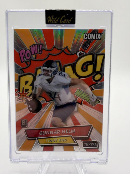 2025 Wild Card Comix Gunnar Helm Rookie RC Card /20 Case Hit Style SP