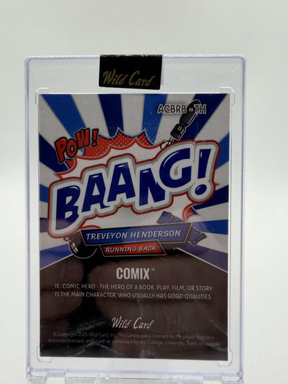 2025 Wild Card Comix Treveyon Henderson Bang! Parallel /10 Rookie Card