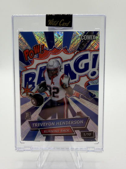 2025 Wild Card Comix Treveyon Henderson Bang! Parallel /10 Rookie Card