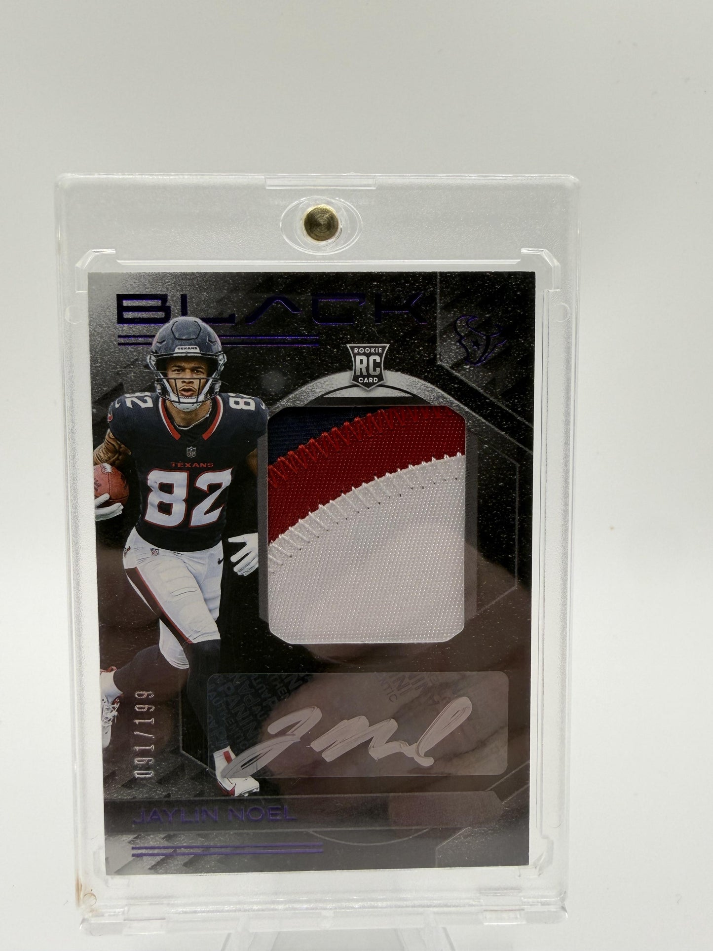 2025 Panini Black Jaylin Noel RPA Rookie Patch Auto /199 Texans RC Card