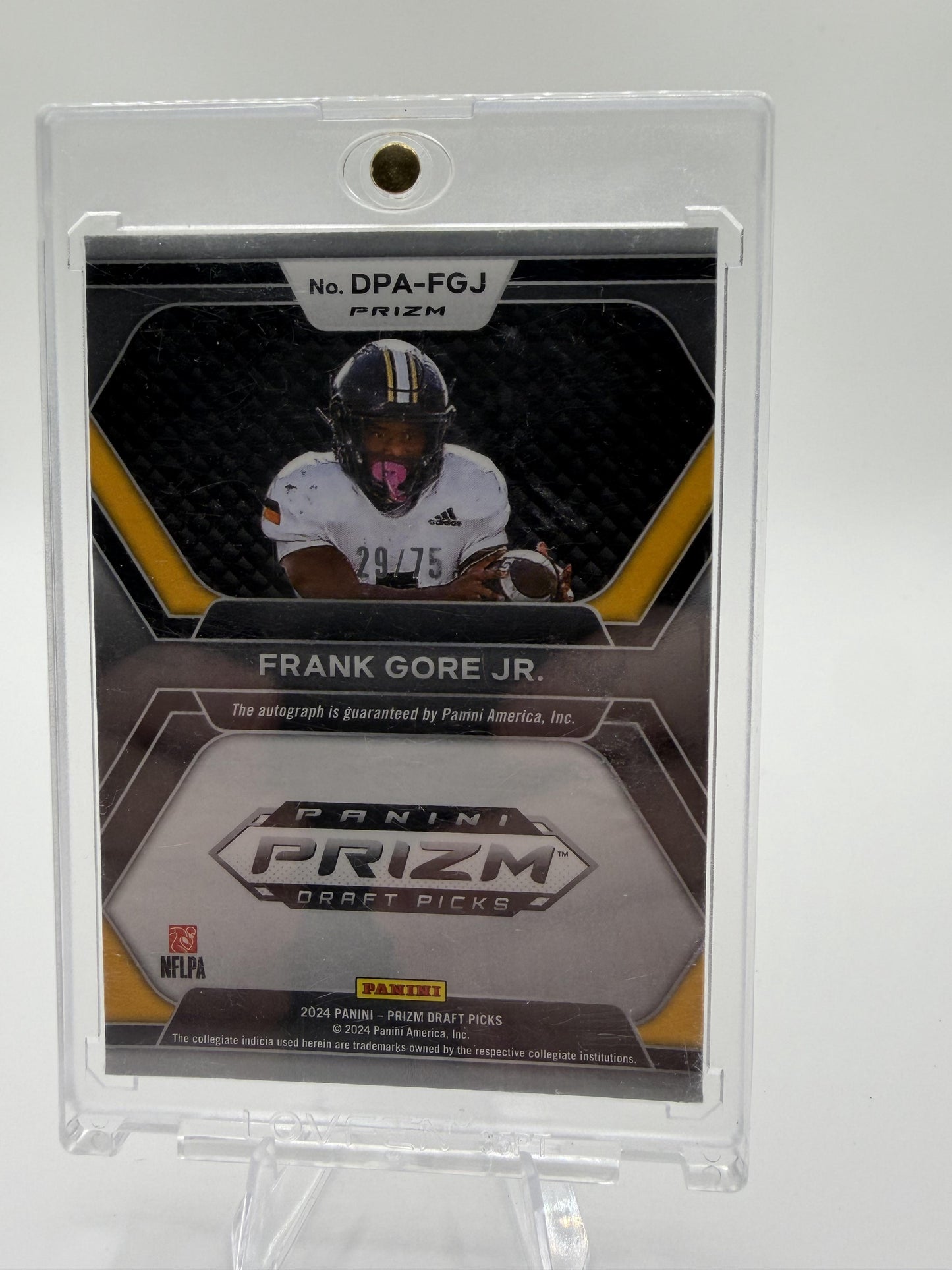 2024 Panini Prizm Draft Picks Frank Gore Jr Auto Card #159 Blue Ice Rookie RC