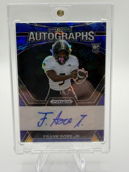 2024 Panini Prizm Draft Picks Frank Gore Jr Auto Card #159 Blue Ice Rookie RC