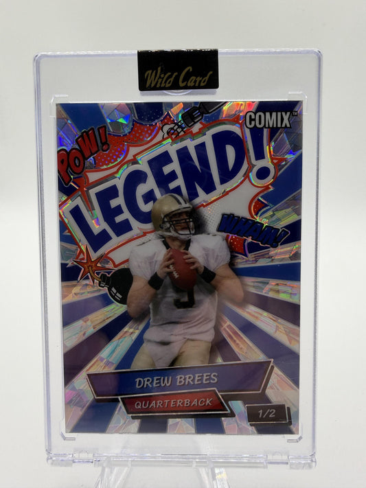 2025 Wild Card Comix Drew Brees Legend Card #ACLRB-DB /2 New Orleans Saints