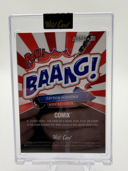 2025 Wild Card Comix Jayden Higgins Rookie Card #ACBRB-JH 4/12 Rare Low Pop