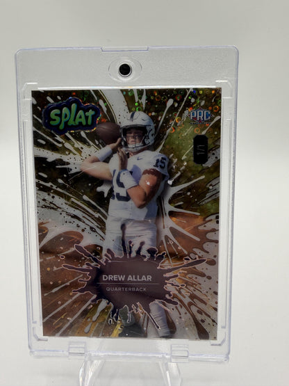 2025 Wild Card Splat Drew Allar Card Splat White Parallel
