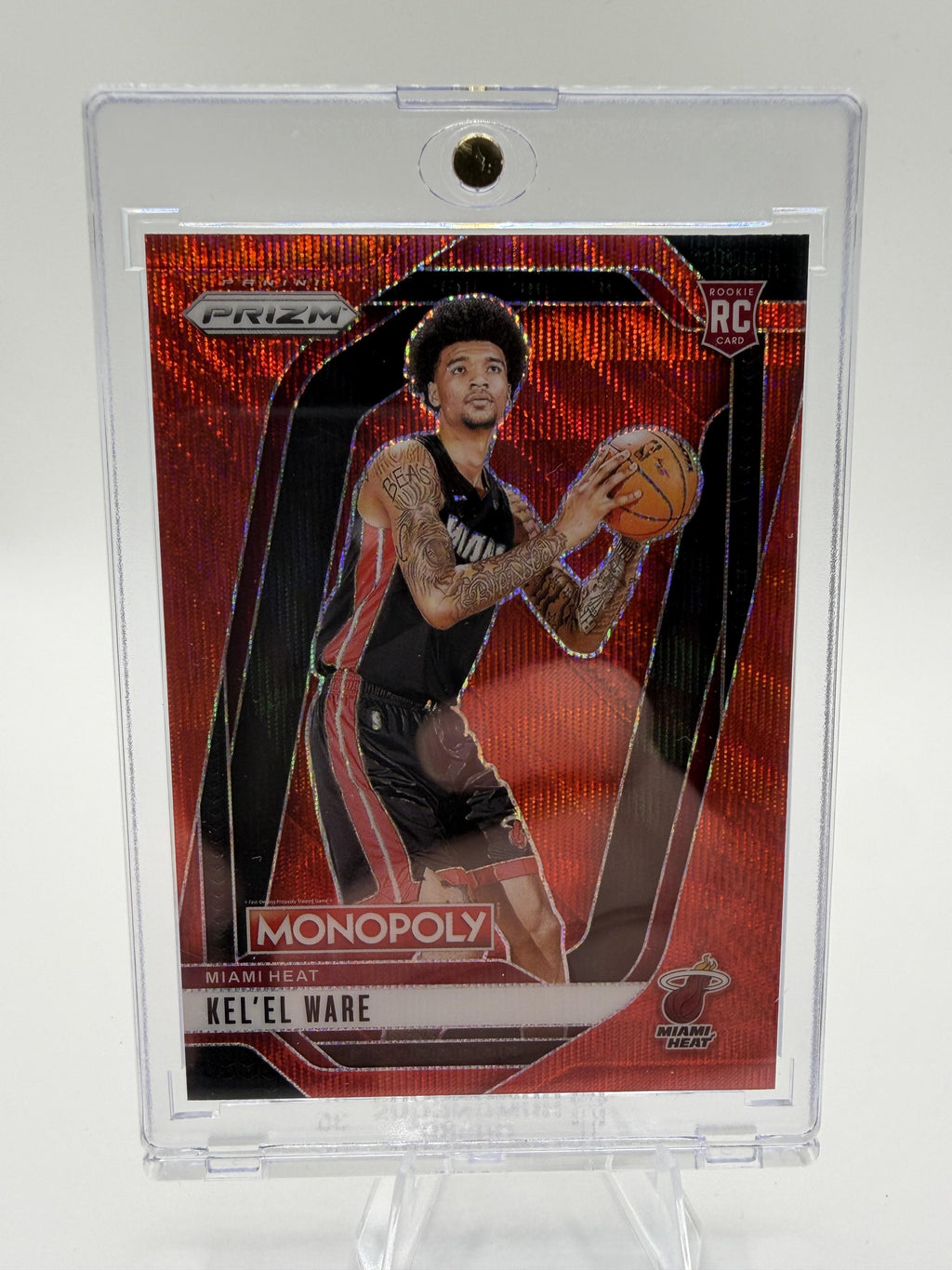 2024 Panini Prizm Monopoly Kel'el Ware Red Prizm Rookie Card RC Miami Heat