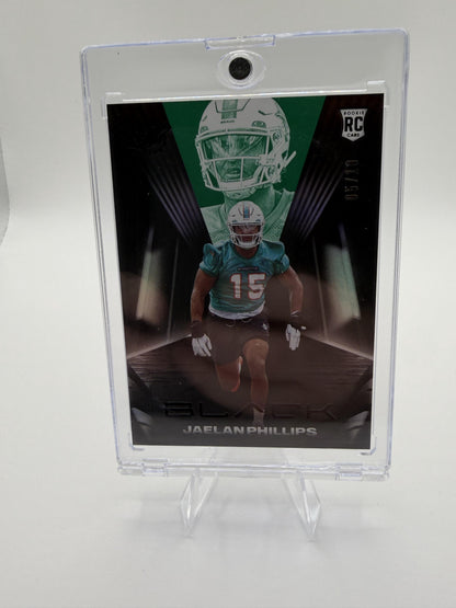 2021 Panini Black Jaelan Phillips Rookie Card – Miami Dolphins #05/10 RARE
