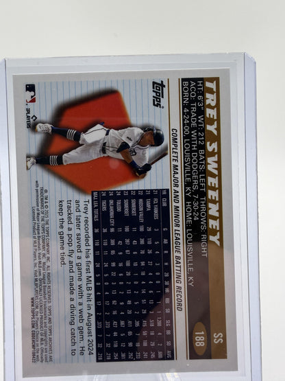 2025 Topps Archives Trey Sweeney Rookie Card – Detroit Tigers RC #188