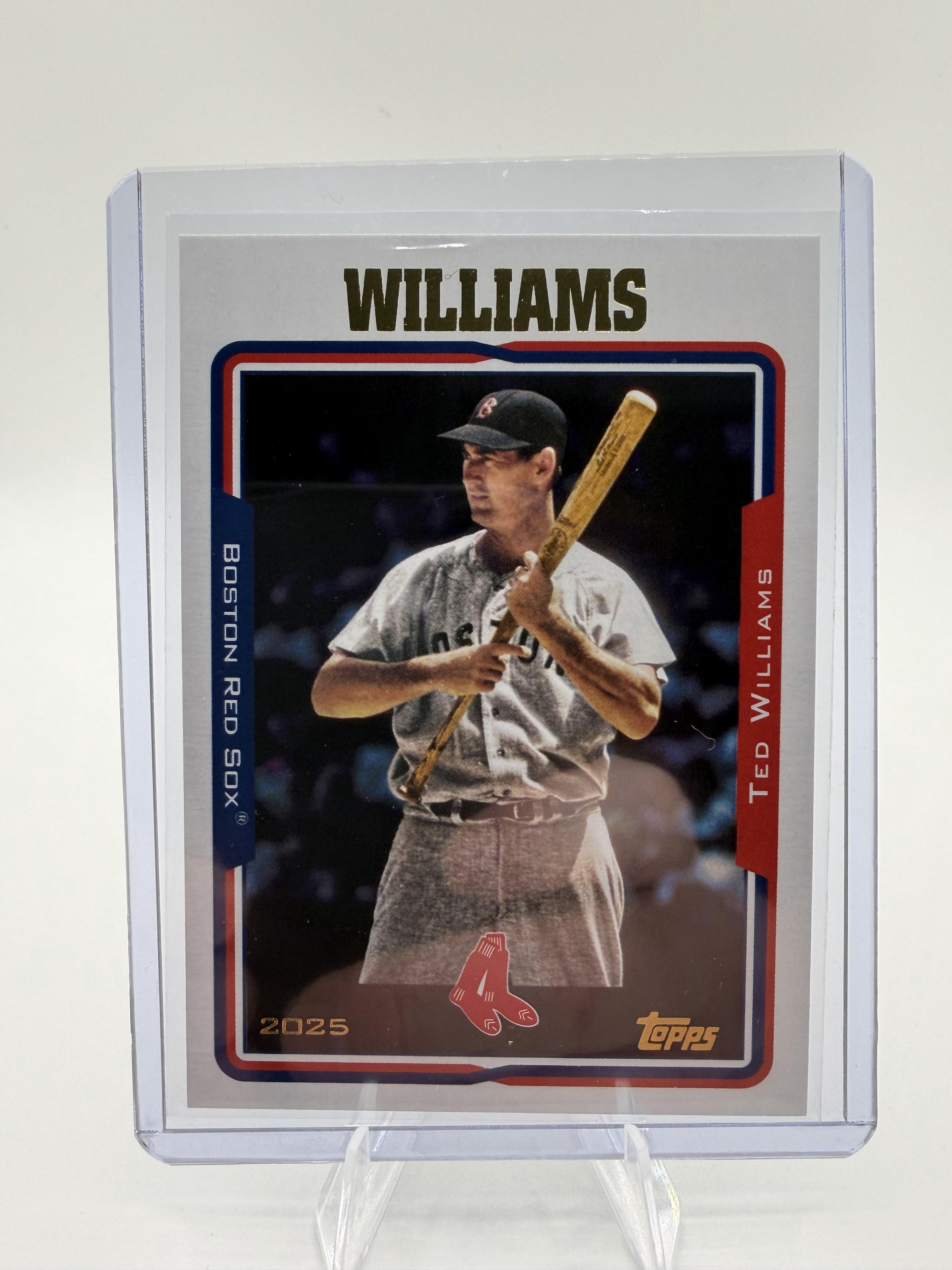 2025 Topps Archives Ted Williams Baseball Card – Boston Red Sox #244