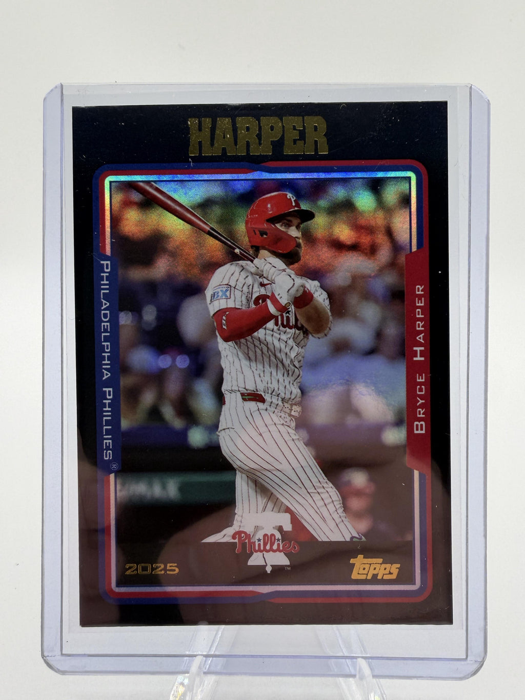2025 Topps Bryce Harper Black Parallel Card Phillies #255