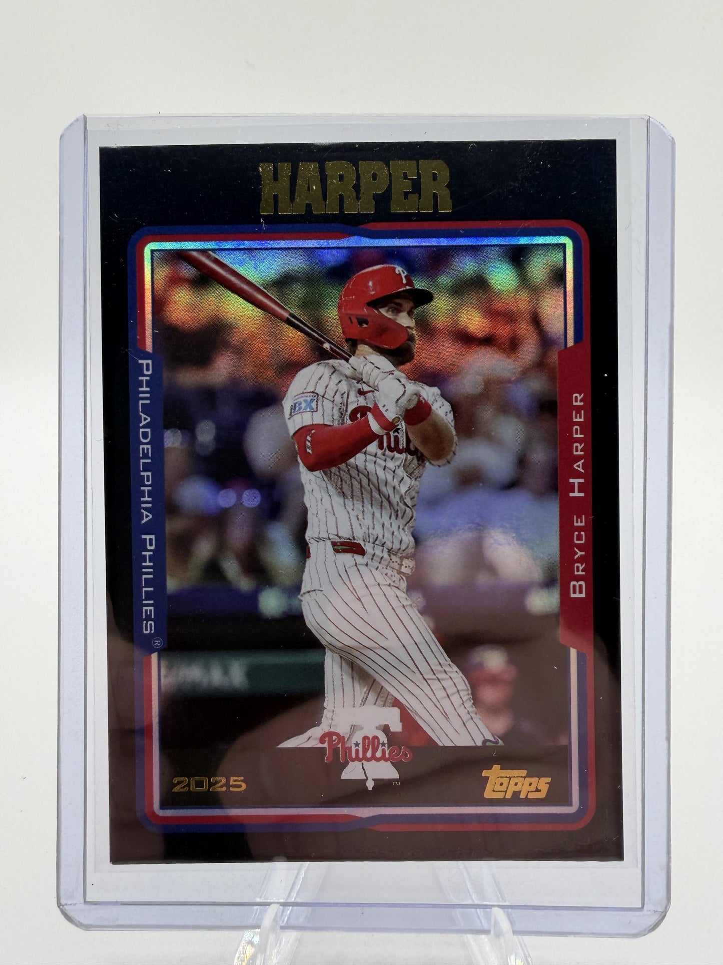 2025 Topps Bryce Harper Black Parallel Card Phillies #255