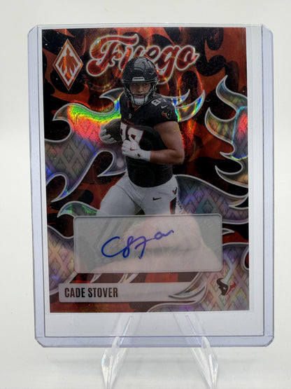 2025 Panini Phoenix Cade Stover Fuego Lava Autograph Card /49 Texans #FUS-CSR