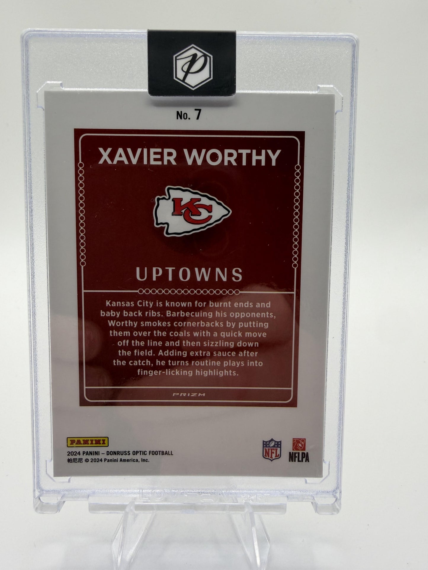 2024 Panini Donruss Optic Uptowns Xavier Worthy RC Card Case Hit SSP Chiefs #7