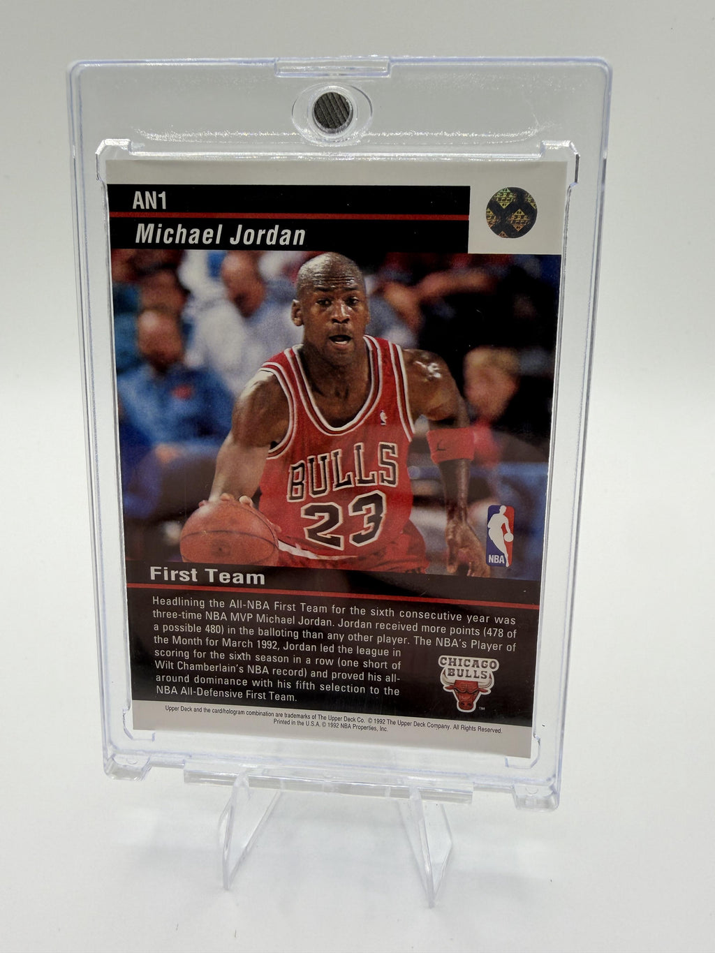 1992-93 Upper Deck Michael Jordan All-NBA Team Insert Card #AN1 Bulls
