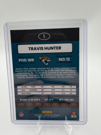 2025 Donruss Optic Travis Hunter Retro 2015 Rated Rookie #5 Jaguars RC